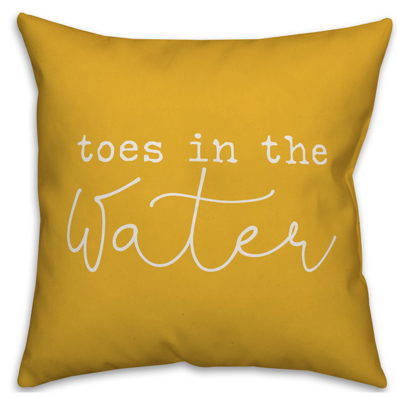 Outdoor Throw Pillow, Yellow, 20" x 20"
