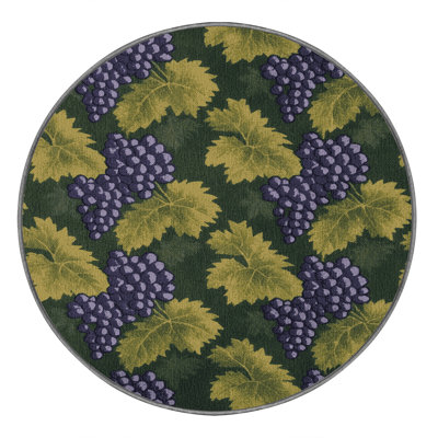 Washable Grape Clusters Farm Area Rug