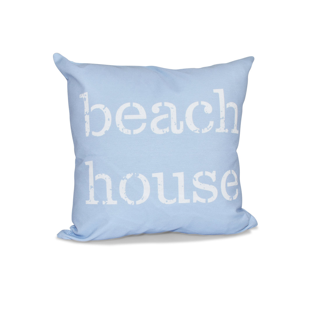 Beach House Outdoor Square Pillow Cover and Insert e by design 