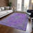 Machine Washable Indoor/Outdoor Claudian ACN1651 Purple Rug-104366136