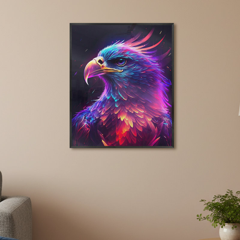 Single Picture Frame LED Illuminated Wall Art Wall Art on Glass / Aluminium, 60cm H x 50cm W