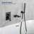 Single Handle Bathroom Tub Mixer Tap Hand Shower System with Curved Spout Commercial