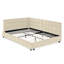 Lit double tapissier beige avec et pour une chambre à coucher gracieuse-1084081522