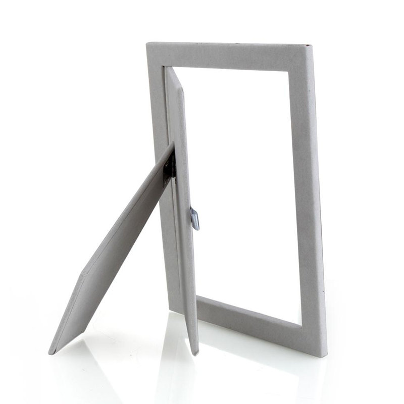 Cadre photo en émail, 5 po x 7 po, Marine / Argent