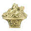 EDGAR BEREBI LION IN WINTER KNOB IN FLORENTINE GOLD PLATE