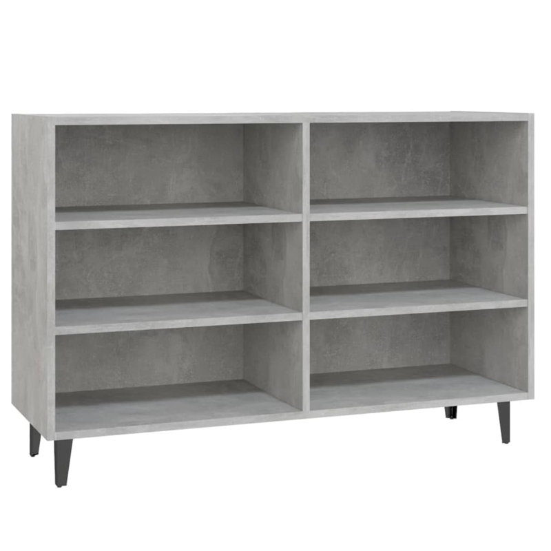 Ayanti 70cm H x 103.5cm W Bookcase, Concrete Grey