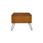 42"L x 23"W Solid Wood Coffee Table - Brown Black - 1 Piece Set