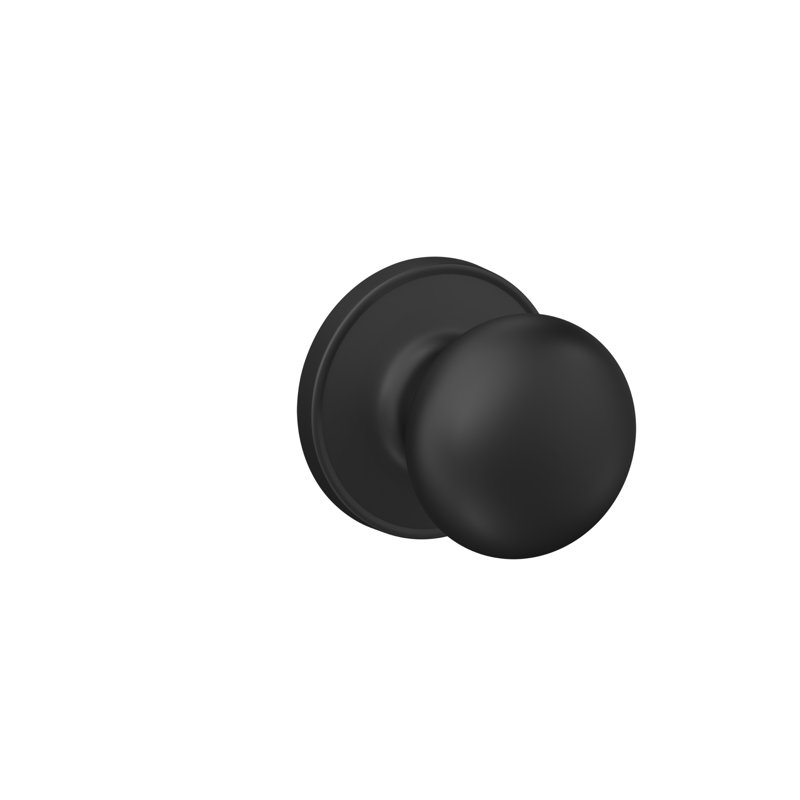 Stratus Knob Hall and Closet Lock, Matte Black