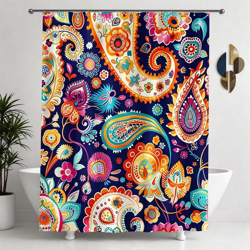 Rideaux de douche avec crochets inclus