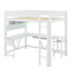Lit mezzanine double en bois pour jouer, avec bureau intégré, rangement-731593966