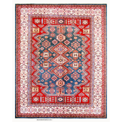 Kazak Hand Woven Wool Area Rug