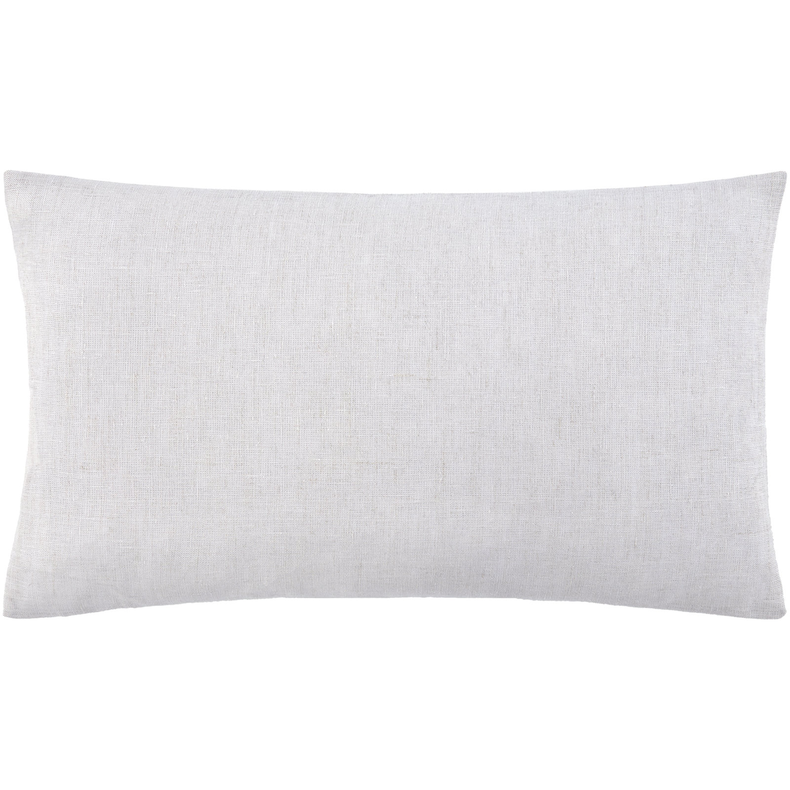 Lanie Linen Pillow Cover, Rectangle 12"H x 21"W, Gray