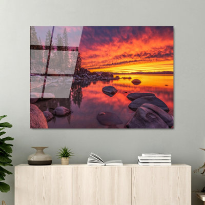 Stunning Tempered Glass Wall Art Painting, 27.6 x 39.4 inches | 100% Tempered Glass, Thickness: 0.16 inches | Elegant Home Decor for Living Room or Office, Durable & Easy to Clean, Perfect Gift Idea