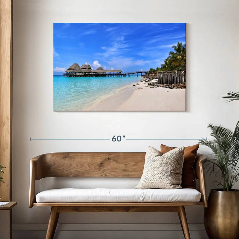 Plage Gillard à Zanzibar, H 30 po x l 45 po