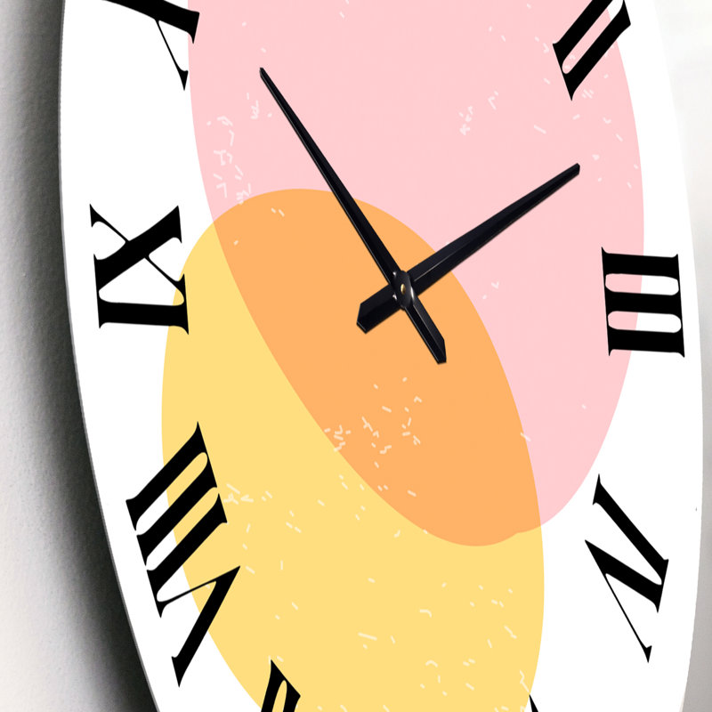 Oversized Minimal Elementary Organic and Geometric Compositions V Wall Clock, Small