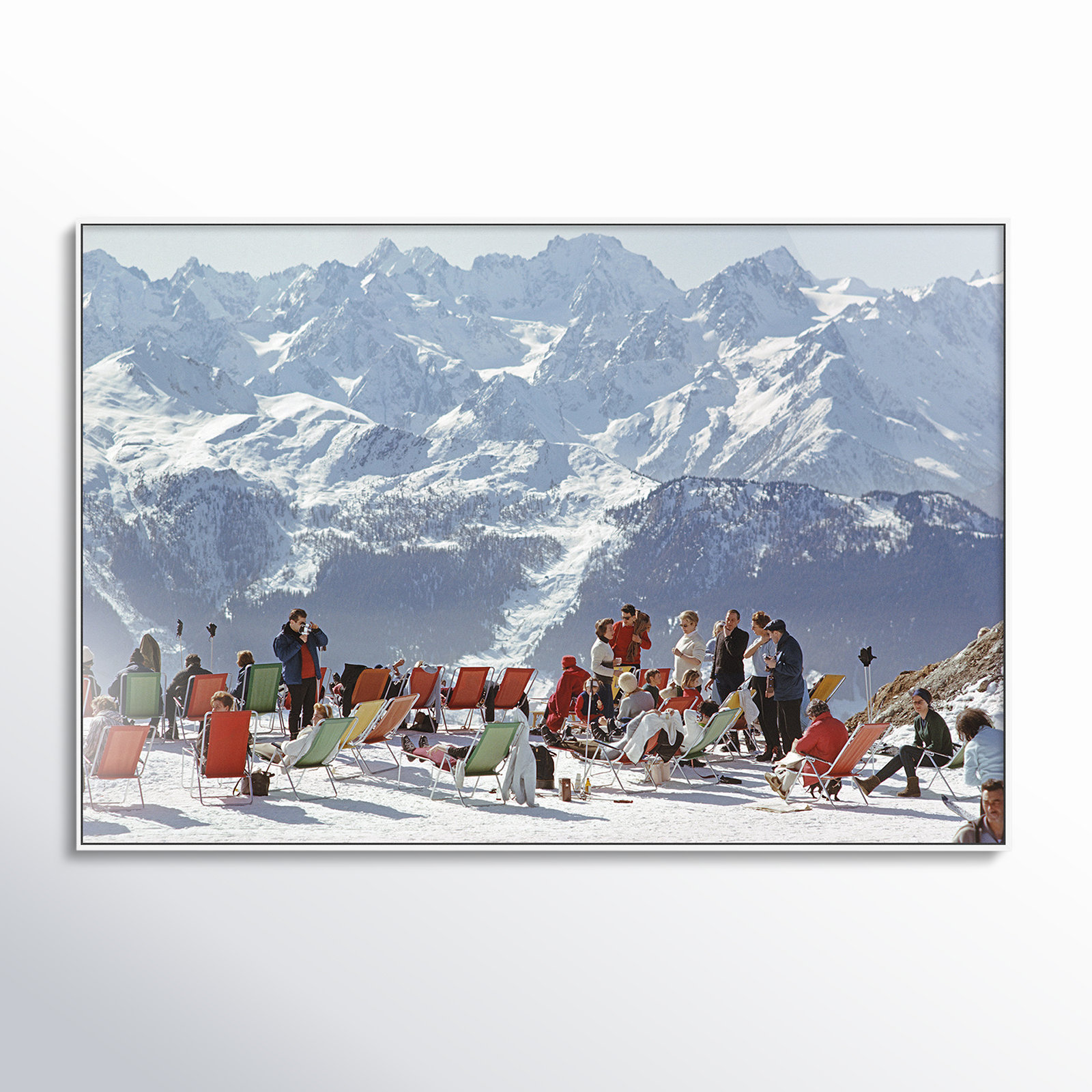 Lounging In Verbier by Getty Gallery, 48" H x 72" W x 2" D, White