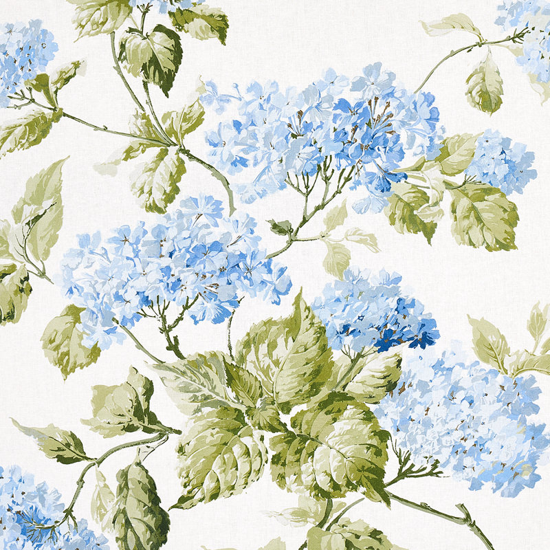 Tissu hortensia d'été, Hortensia bleue