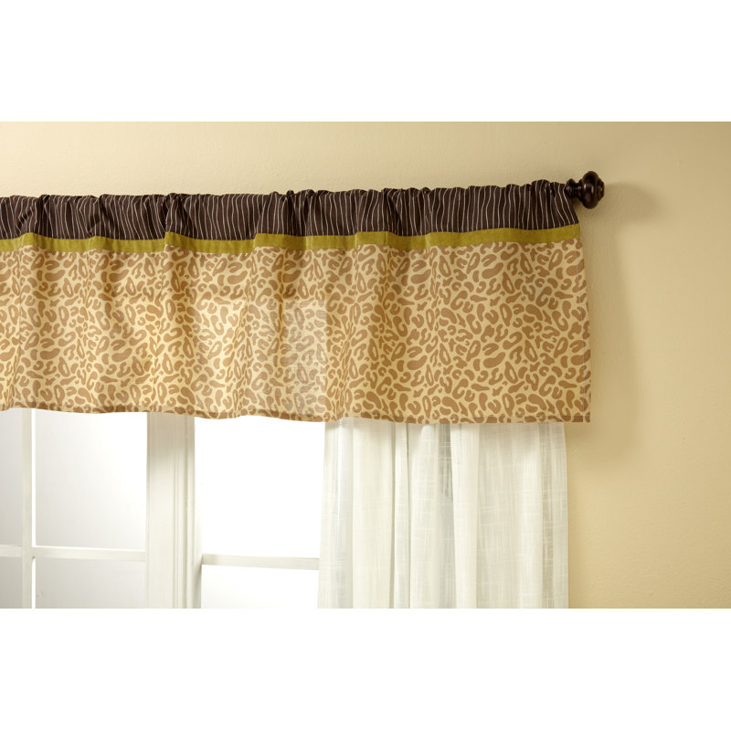 Disney Cotton Blend Animal Print Tailored Window Valance
