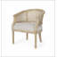 Chaise d'appoint avec structure en bois d'hévéa, revêtement beige et finition vieillie rétro pour élégance et confort-609119425