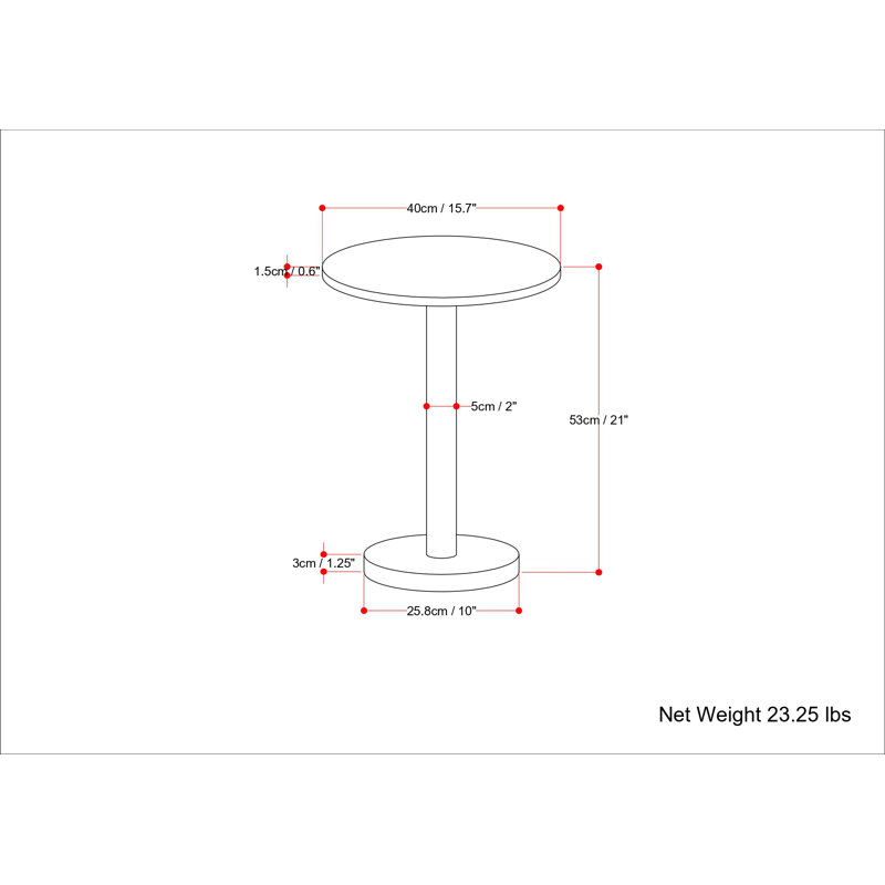 White Marble and Gold Metal Round Side Table