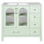 Armoire de salle de bain Keera 36 avec motif gaufré, quatre tiroirs, deux compartiments de rangement, portes en verre, couleur turquoise, poignées modernes, meuble-lavabo à fonctionnalité silencieuse avec tiroirs à texture, Smart