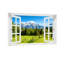Paysage, nature, montagne, forêt, ciel, vert, nature, vue, scène de fenêtre-662846765