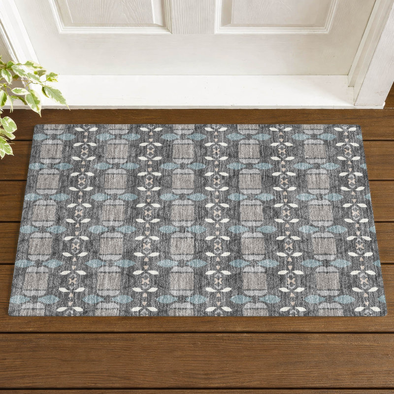 Machine Washable Indoor/Outdoor Chantille ACN2920 Striped Rug, 1'8" x 2'6", Gray