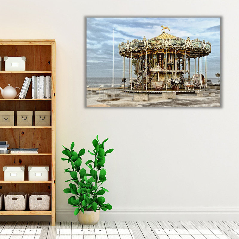 Arcachon Carousel - Canvas Print Wall Art, 20" H x 30" W