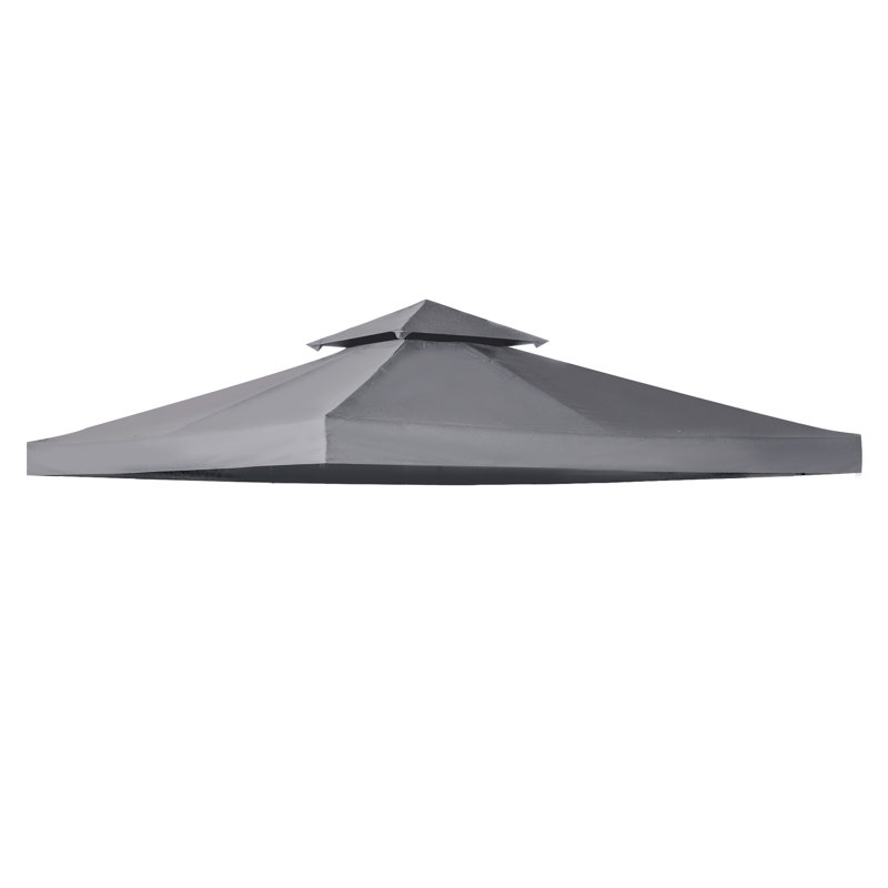 Housse de remplacement pour abri de jardin gris foncé 9,8 'X, 2, 2 auvent extérieur, 9,8', gris, utilisation protégée
