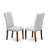 5 Piece Dining Table Set for 4 Includes a Rectangle Kitchen Table with Removable Leaf and 4 Grey Linen Fabric Parson Dining Chairs, Antique Walnut-166978148-166978151-166978150