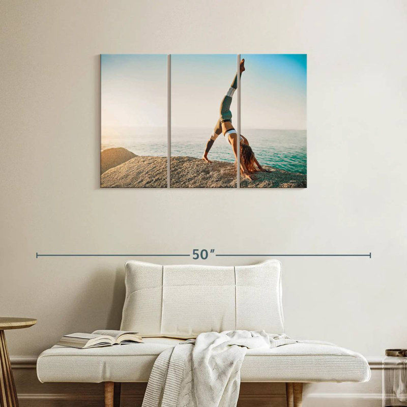 Senne yoga près de la plage, H 24 po x l 38 po