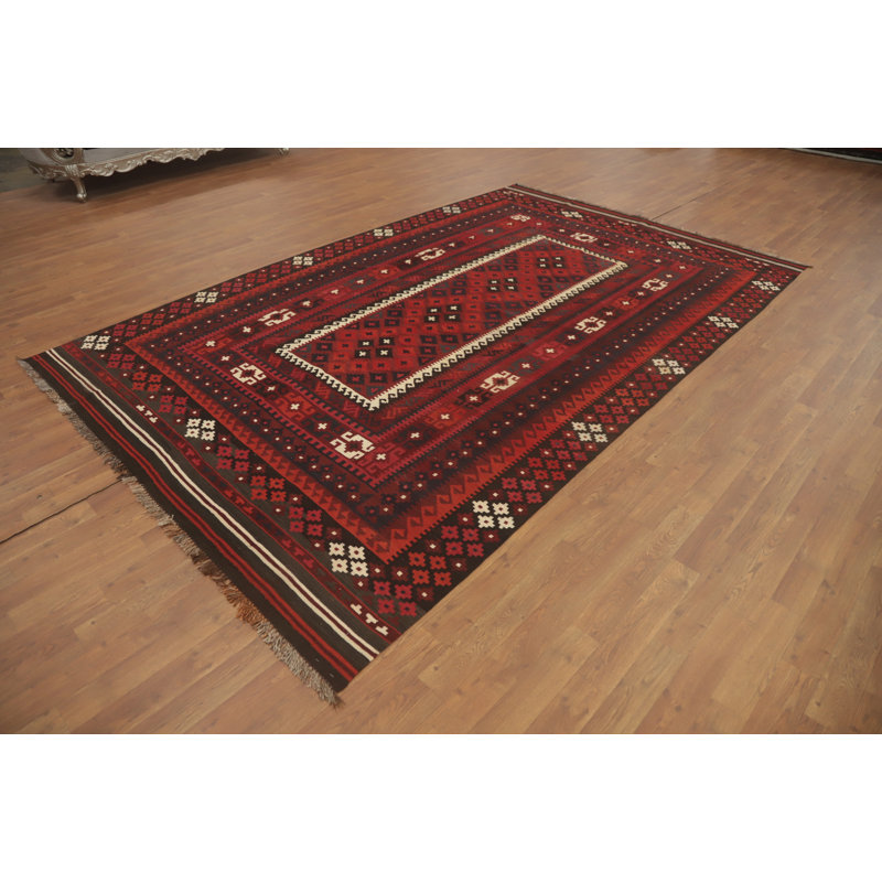 Tapis géométrique kilim 7 x 11