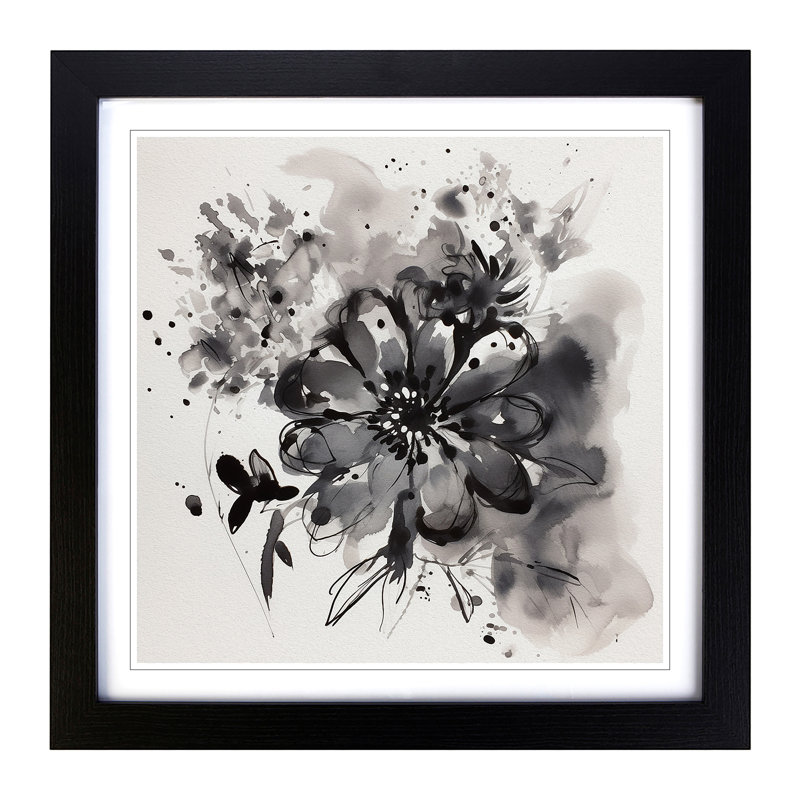 Single Picture Frame Print on Wood, Black