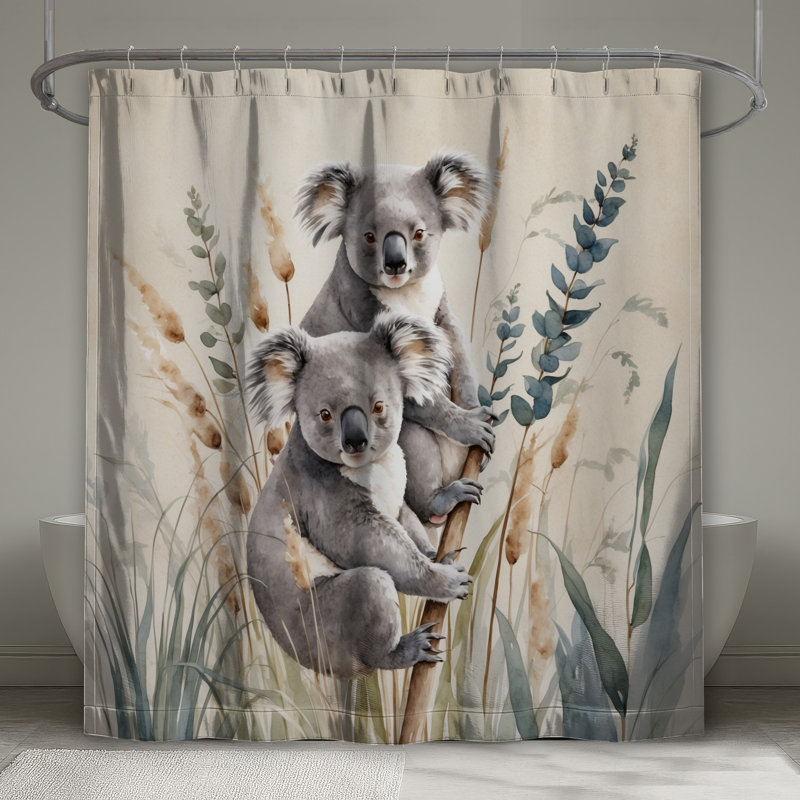 Rideaux de douche Koalas On Branch, L 70 po x H 93 po