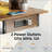 Computer Desk, Computer Table With Power Outlets And LED Lights,For Home And Office-1978388863