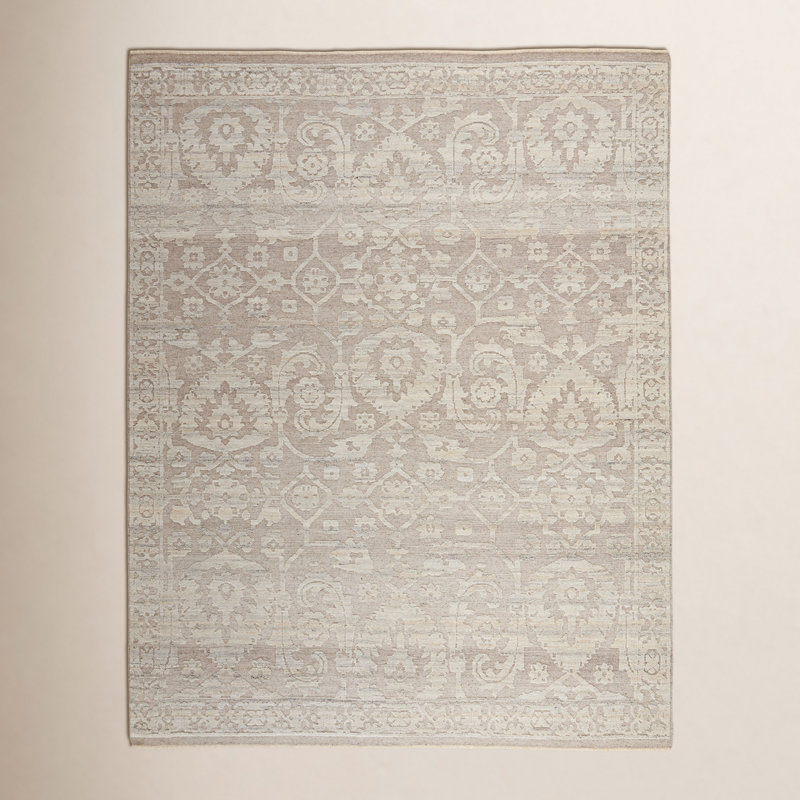 Collinston Oriental Area Rug in Taupe, Rectangle 10' x 14'