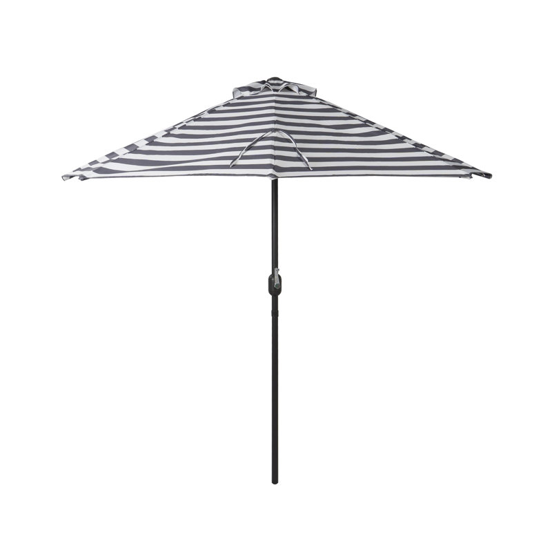 Parasol de marché 9 pi Nicholls, Gris / blanc