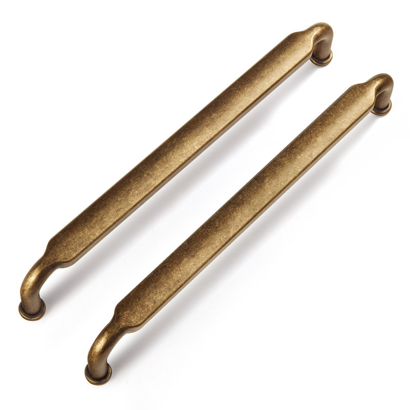 Retro 6 5/16" Center to Center Bar Pull, Antique Brass
