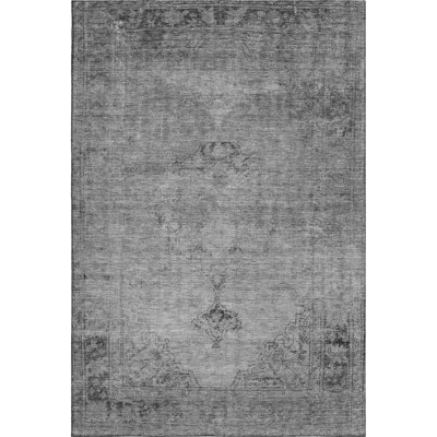Premium Machine Washable Fehr Gray Rug