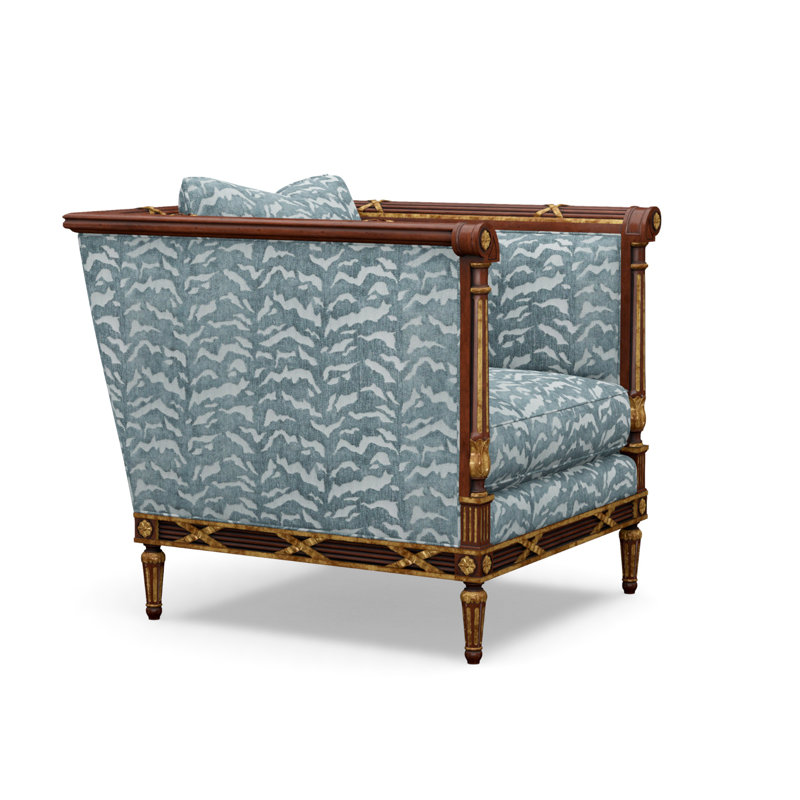 The Regent's Visit  Accent Chair, Tigre Denim