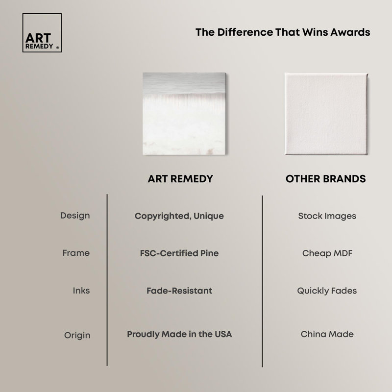 Subtle Transitions Canvas Minimalist Abstract by Art Remedy, 12" H x 12" W x 1.5" D, Wrapped Canvas