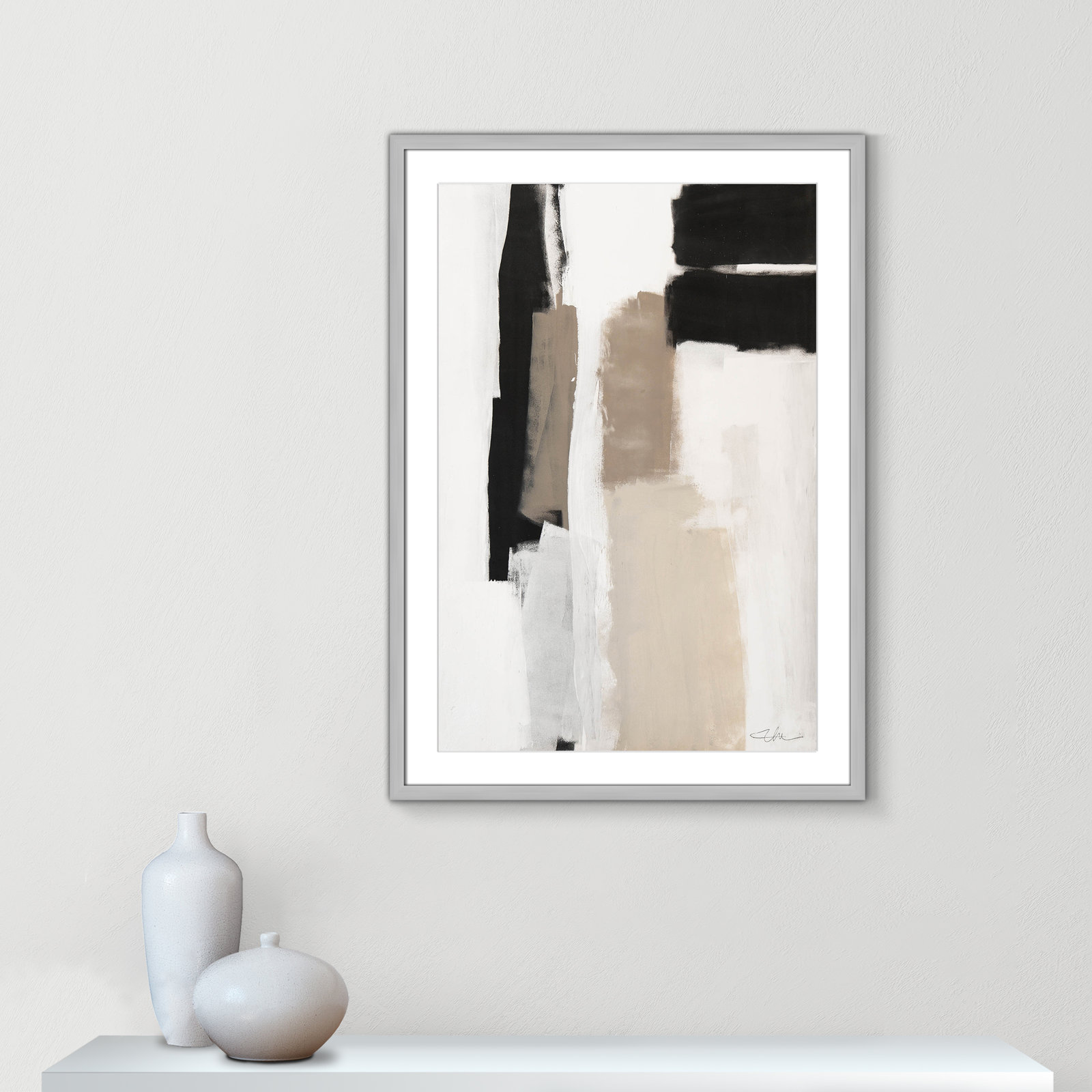Earth Scapes II Print, 35.5" H x 25.5" W x 1.25" D, Silver Matted Picture Framed