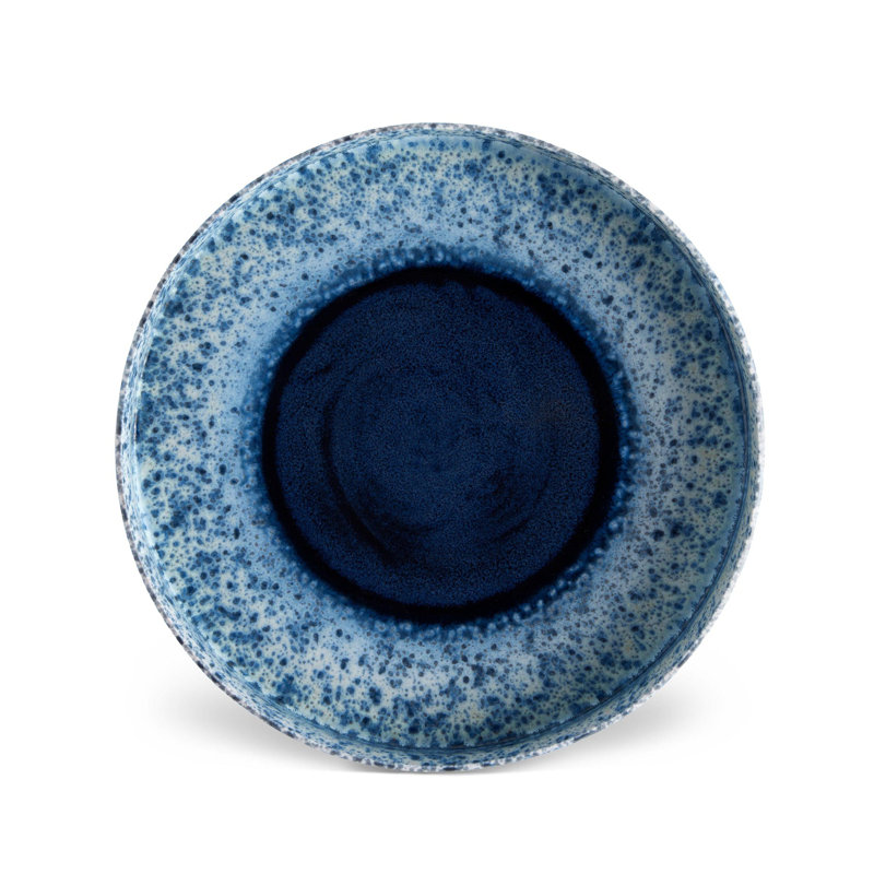 Terra Porcelain China Platter, 1.5" H x 13" W x 13" D, Indigo