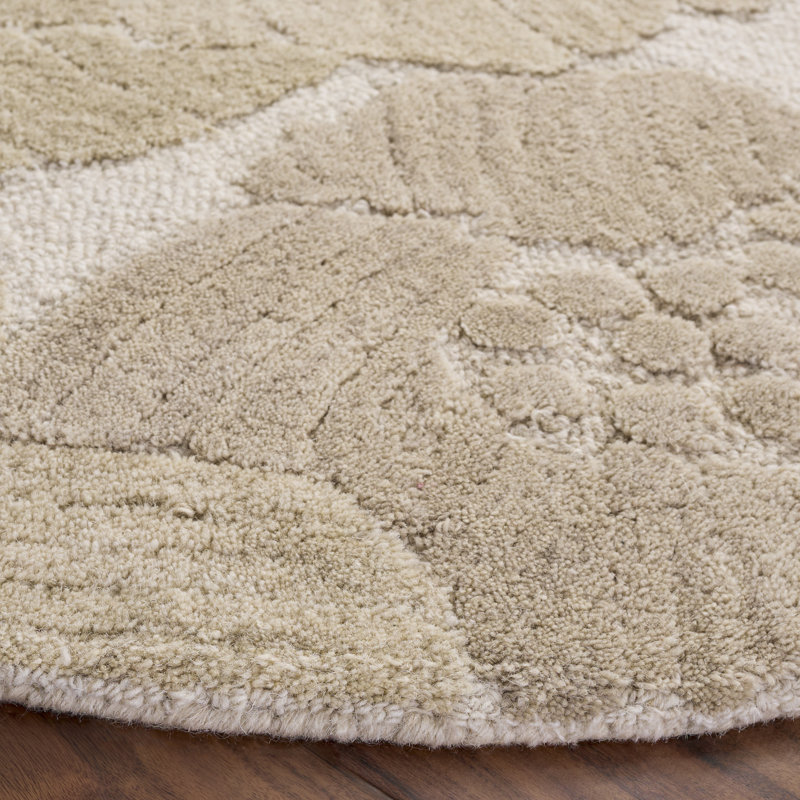 Jardin 468 Hand Tufted 80% Wool; 20% Cotton Floral Rug, Round 6'