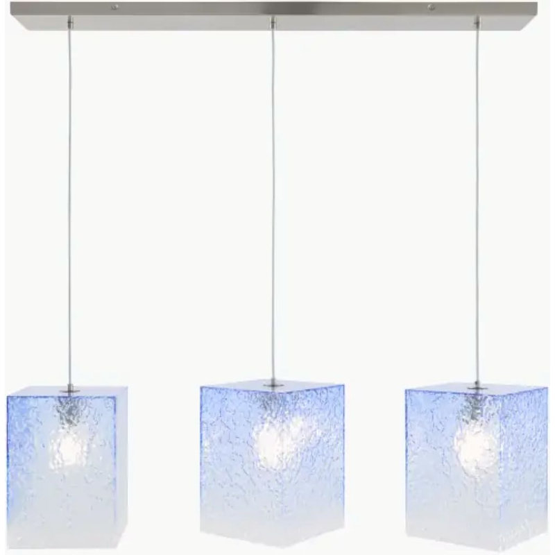 Lustre Schwartz, 11'' H X 39'' W X 11'' D, Bleu