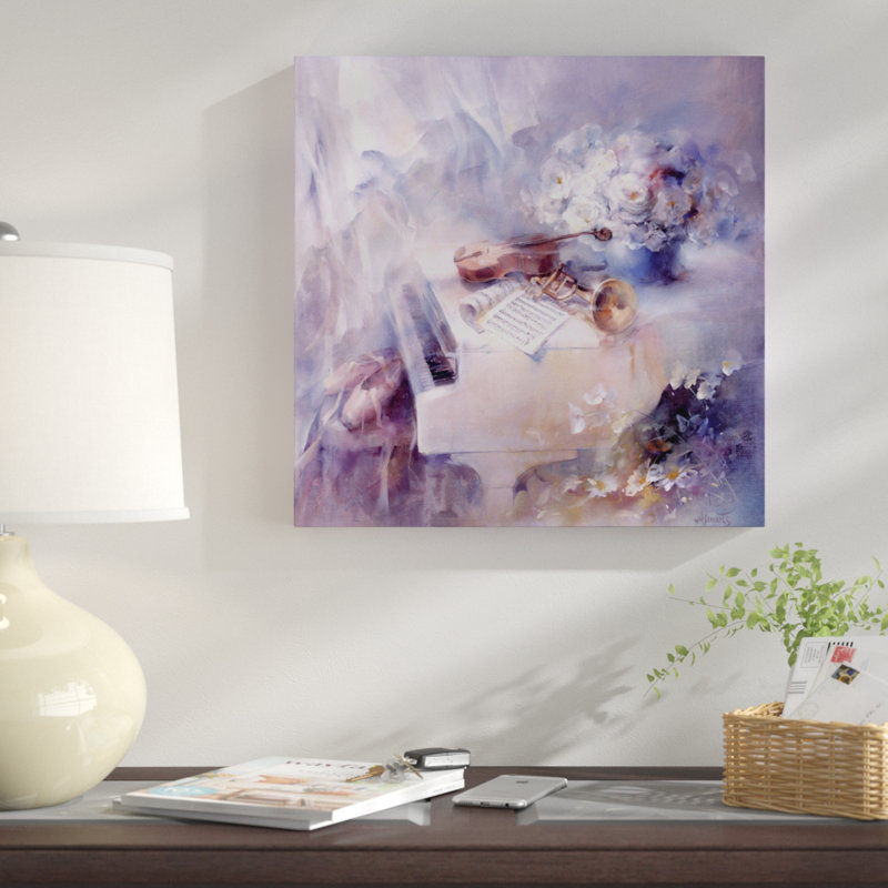 «Like A Song», reproduction sur toile, H 26 po x l 26 po x P 1,5 po, Papier d'art encadré noir, Pas de tapis