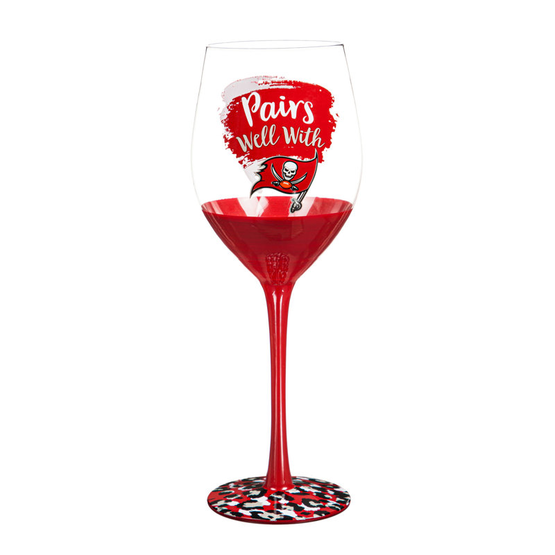 NFL 17 oz. Verre à vin avec boîte-cadeau, Buccaneers de Tampa Bay