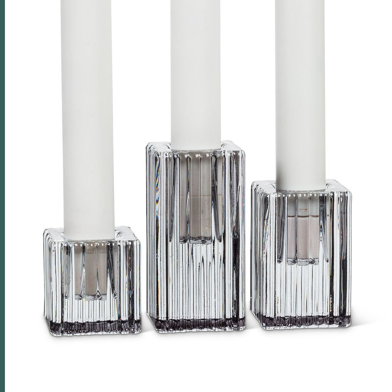 9.5'' H Glass Tabletop Candlestick