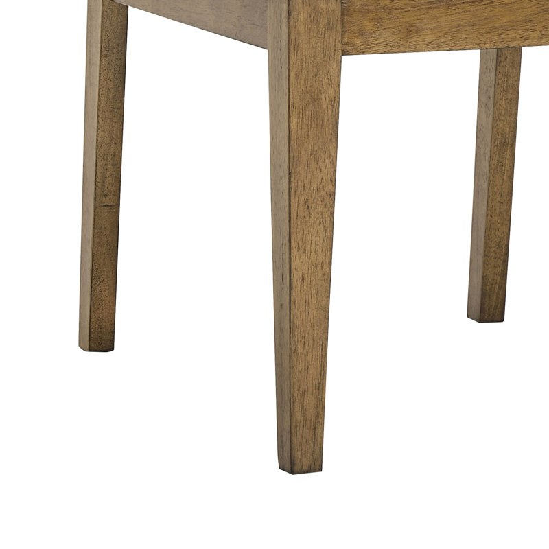 De 2 chaises de salle à manger en chêne noyer gris en tissu, d'une hauteur de siège de 19,5 po, convient aux chaises d'appoint de style rétro, d'une largeur de 19 po et d'une assise rembourrée confortable