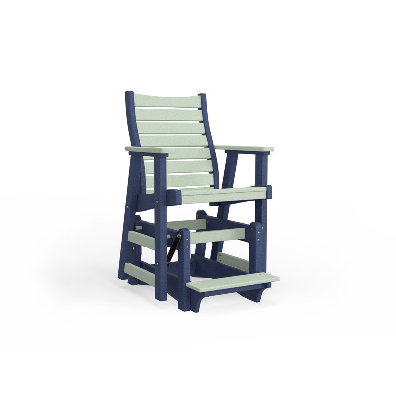 Bristol Outdoor Bar Stool, Nature, Seafoam